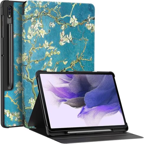 Soke Galaxy Tab S8+/S7 FE/S7 Plus Case with S Pen Holder [SM-X800/X806/T730/T736B/T970/T975] - Shockproof Stand Folio Case for Samsung Tab S8+ 2022/S7 FE 2021/S7 Plus 2020 12.4" Tablet,Aqua in Kuwait