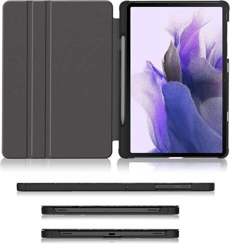 Soke Galaxy Tab S8+/S7 FE/S7 Plus Case with S Pen Holder [SM-X800/X806/T730/T736B/T970/T975] - Shockproof Stand Folio Case for Samsung Tab S8+ 2022/S7 FE 2021/S7 Plus 2020 12.4" Tablet,Aqua in Kuwait