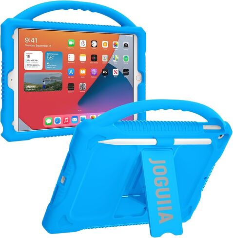 حافظة JOGUIIA للأطفال لجهاز iPad 9th 8th 7th Generation، غطاء أطفال من السيليكون المقاوم للصدمات لجهاز iPad 10.2 2021/2020/2019 مع حامل مقبض لجهاز Apple iPad الجديد 10.2 بوصة (قوس قزح) in Kuwait