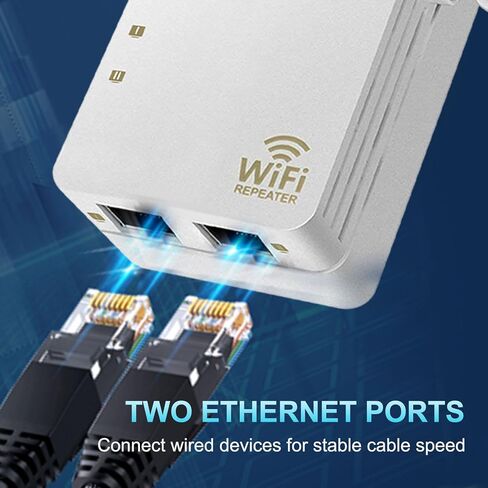 WiFi Extender, 2023 WiFi Extender Signal Booster for Home, WiFi Booster 5GHz Covers Up to 8470 Sq.ft and 35 Devices,Mini Compact Internet Booter with Ethernet Port, WPS Easy Setup, 802.11 AC/B/G/N in Kuwait