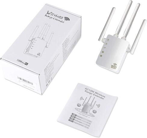 WiFi Extender, 2023 WiFi Extender Signal Booster for Home, WiFi Booster 5GHz Covers Up to 8470 Sq.ft and 35 Devices,Mini Compact Internet Booter with Ethernet Port, WPS Easy Setup, 802.11 AC/B/G/N in Kuwait