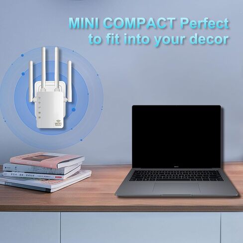 WiFi Extender, 2023 WiFi Extender Signal Booster for Home, WiFi Booster 5GHz Covers Up to 8470 Sq.ft and 35 Devices,Mini Compact Internet Booter with Ethernet Port, WPS Easy Setup, 802.11 AC/B/G/N in Kuwait