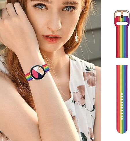 سوار Minggo متوافق مع ساعة Samsung Galaxy Watch Active/Active2 40 مم/44 مم، سوار معصم رياضي من السيليكون متوافق مع ساعة Galaxy Watch 42 مم/Gear S2 Classic/Gear Sport الذكية (أسود) in Kuwait