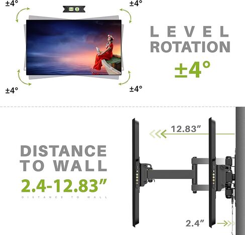 USX MOUNT Lockable RV TV Mount for Most 10-26 Inch Flat Screens TV&Monitor for Camper Travel Trailer Boat Motorhomes Full Motion Bracket up to33 Lbs Vesa100x100mm Wall Mount Quick Release Easy Locking in Kuwait