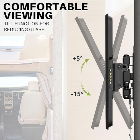 USX MOUNT Lockable RV TV Mount for Most 10-26 Inch Flat Screens TV&Monitor for Camper Travel Trailer Boat Motorhomes Full Motion Bracket up to33 Lbs Vesa100x100mm Wall Mount Quick Release Easy Locking in Kuwait
