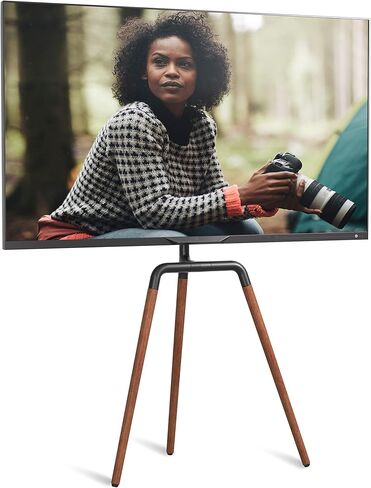 ProMounts Modern Exhibition TV Stand Mount for 42-84 inch LED LCD OLED Plasma Flat and Curved TV Screens, 4 Leg Modern Studio TV Stand Holds 99 lbs, Max VESA 600x400 in Kuwait