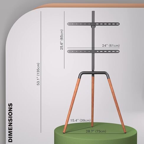 ProMounts Modern Exhibition TV Stand Mount for 42-84 inch LED LCD OLED Plasma Flat and Curved TV Screens, 4 Leg Modern Studio TV Stand Holds 99 lbs, Max VESA 600x400 in Kuwait