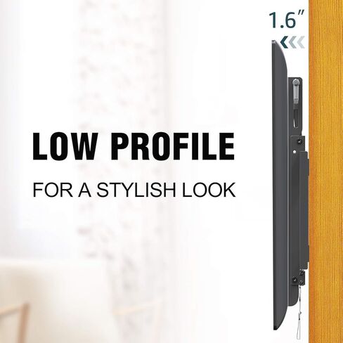 ماونتج دريم حامل تلفزيون قابل للامالة على الحائط للتلفزيونات مقاس 42-70 بوصة، حامل تلفزيون منخفض قابل للامالة مع اقصى فيسا 600×400 ملم يتحمل حتى 132 باوند، حامل تلفزيون يثبت على الحائط بزاوية 20 درجة in Kuwait