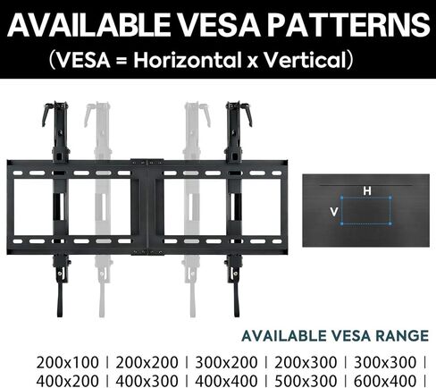 ماونتج دريم حامل تلفزيون قابل للامالة على الحائط للتلفزيونات مقاس 42-70 بوصة، حامل تلفزيون منخفض قابل للامالة مع اقصى فيسا 600×400 ملم يتحمل حتى 132 باوند، حامل تلفزيون يثبت على الحائط بزاوية 20 درجة in Kuwait