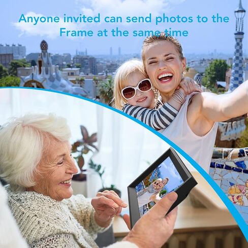 10.1' Digital Picture Frame WiFi Photo Frames FRAMEO IPS Touch Screen, 16GB Storage, Share Photos/Videos Instantly and Remotely via Free Frameo, Great Gifts for Parents in Kuwait