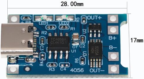 ZJKJHJY TP4056 Type-c USB 5V 1A 18650 وحدة شاحن بطارية ليثيوم لوحة شحن مع وظائف الحماية المزدوجة 3 Pack in Kuwait