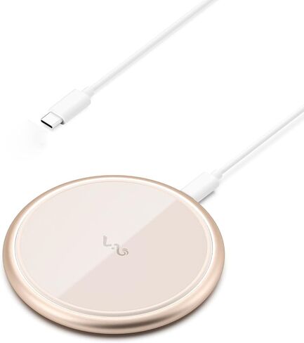شاحن لاسلكي مغناطيسي، شاحن Vebach اللاسلكي Mag-Safe متوافق مع iPh 14/14 Pro/14 Plus/14 Pro Max/iPh 13/13 Pro/13 Pro Max/13 Mini/iPh 12 (ذهبي وردي) in Kuwait
