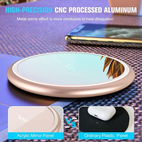 شاحن لاسلكي مغناطيسي، شاحن Vebach اللاسلكي Mag-Safe متوافق مع iPh 14/14 Pro/14 Plus/14 Pro Max/iPh 13/13 Pro/13 Pro Max/13 Mini/iPh 12 (ذهبي وردي) in Kuwait