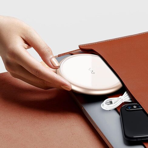 شاحن لاسلكي مغناطيسي، شاحن Vebach اللاسلكي Mag-Safe متوافق مع iPh 14/14 Pro/14 Plus/14 Pro Max/iPh 13/13 Pro/13 Pro Max/13 Mini/iPh 12 (ذهبي وردي) in Kuwait