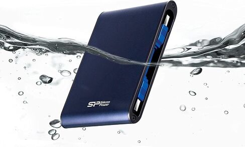 Silicon Power 1TB Rugged Portable External Hard Drive Armor A80, Waterproof USB 3.0 for PC, Mac, Xbox and PS4, Blue in Saudi Arabia