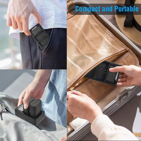 شاحن USB مزدوج DOTTMON لبطارية Sony NP-FZ100، متوافق مع كاميرا Sony Alpha A7III، A7RIII، A9، A7R3، A6600، A7RIV، A7C، A9II، A1، ILME-FX3 مع شاشة LCD in Kuwait