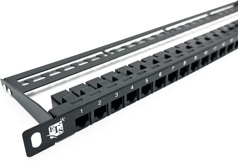 اي تي اس لوحة توصيل 24 منفذ CAT6 0.5U ممر مدمج من خلال وصلة كيستون UTP عالية الكثافة in Kuwait