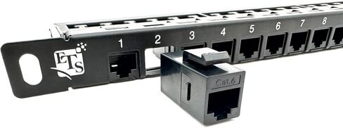 اي تي اس لوحة توصيل 24 منفذ CAT6 0.5U ممر مدمج من خلال وصلة كيستون UTP عالية الكثافة in Kuwait