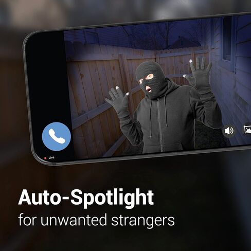 كاميرا Bosma EX Spotlight HD WiFi داخلية/خارجية، رؤية ليلية ملونة، اكتشاف الأشخاص، مناطق النشاط، صوت ثنائي الاتجاه، تنبيه مضاد للسرقة، ميزات الذكاء الاصطناعي المتقدمة، تخزين سحابي مجاني in Kuwait