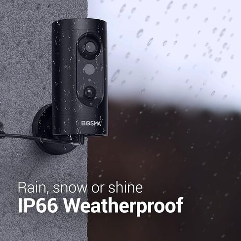 كاميرا Bosma EX Spotlight HD WiFi داخلية/خارجية، رؤية ليلية ملونة، اكتشاف الأشخاص، مناطق النشاط، صوت ثنائي الاتجاه، تنبيه مضاد للسرقة، ميزات الذكاء الاصطناعي المتقدمة، تخزين سحابي مجاني in Kuwait