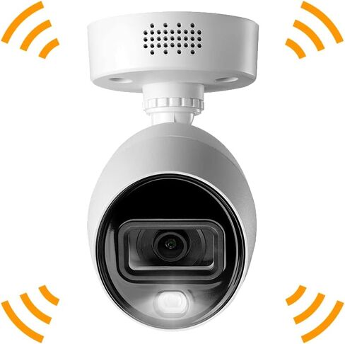 كاميرا Lorex 4K داخلية/خارجية فائقة الدقة فائقة الدقة تعمل بالكشف عن الحركة السلكية للمراقبة الأمنية الإضافية - مع رؤية ليلية بالأشعة تحت الحمراء وطويلة المدى in Kuwait