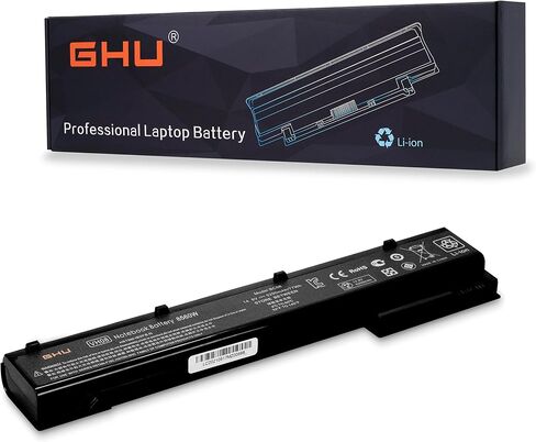 بطارية الكمبيوتر المحمول VH08 الجديدة من GHU متوافقة مع محطة العمل المحمولة HP Elitebook 8560W 8570W 8760W 8770W 632427-001 632425-001 632113-141 632114-421 HSTNN-F10C HSTNN-I93C- 14.8 فولت ضمان لمدة 12 شهرًا in Saudi Arabia
