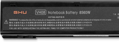 بطارية الكمبيوتر المحمول VH08 الجديدة من GHU متوافقة مع محطة العمل المحمولة HP Elitebook 8560W 8570W 8760W 8770W 632427-001 632425-001 632113-141 632114-421 HSTNN-F10C HSTNN-I93C- 14.8 فولت ضمان لمدة 12 شهرًا in Saudi Arabia
