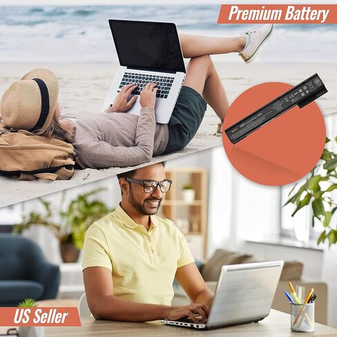 بطارية الكمبيوتر المحمول VH08 الجديدة من GHU متوافقة مع محطة العمل المحمولة HP Elitebook 8560W 8570W 8760W 8770W 632427-001 632425-001 632113-141 632114-421 HSTNN-F10C HSTNN-I93C- 14.8 فولت ضمان لمدة 12 شهرًا in Saudi Arabia