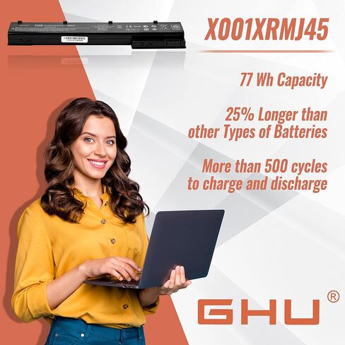 بطارية الكمبيوتر المحمول VH08 الجديدة من GHU متوافقة مع محطة العمل المحمولة HP Elitebook 8560W 8570W 8760W 8770W 632427-001 632425-001 632113-141 632114-421 HSTNN-F10C HSTNN-I93C- 14.8 فولت ضمان لمدة 12 شهرًا in Saudi Arabia