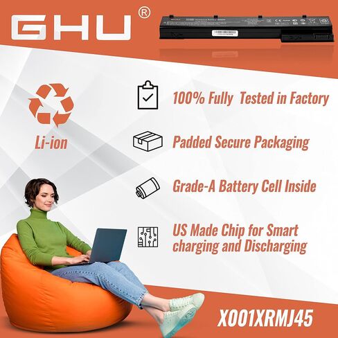 بطارية الكمبيوتر المحمول VH08 الجديدة من GHU متوافقة مع محطة العمل المحمولة HP Elitebook 8560W 8570W 8760W 8770W 632427-001 632425-001 632113-141 632114-421 HSTNN-F10C HSTNN-I93C- 14.8 فولت ضمان لمدة 12 شهرًا in Saudi Arabia