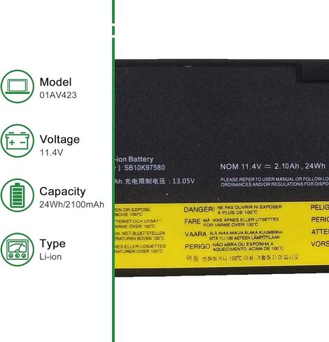 JIAZIJIA 01AV423 SB10K97580 استبدال بطارية الكمبيوتر المحمول لينوفو ثينك باد T470 T480 A475 A485 T570 T580 P51S P52S TP25 Series 61 4X50M08810 01AV422 SB10K97579 01AV424 01AV452 01AV490 11 .4 فولت 24 وات في الساعة in Saudi Arabia