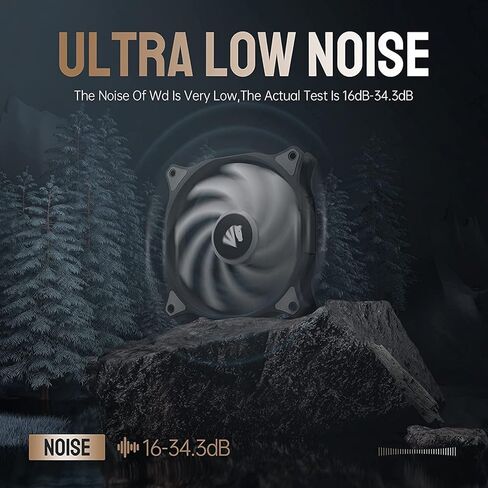 ASIAHORSE WD-001 Series 120mm Case Fan with Controller, White 5V ARGB Motherboard Computer Case Fans Quiet High Airflow Adjustable Light Effect Computer Cooling Fan, 5 Pack in Kuwait