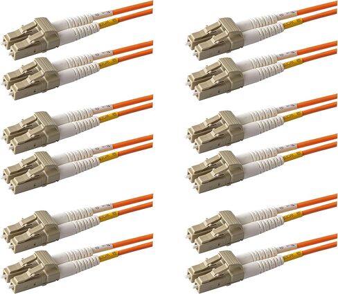 SpeedyFiberTX Multimode OM1 62.5/125 Fiber Patch Cable, Duplex LC to LC, Slim Zipcord OFNR Cable Jacket (Orange OFNR OM1-1 Pack, 5 Meter / 16.40 Feet) in Kuwait