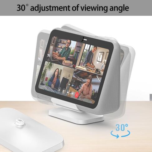 Charging Dock/Base for Meta Portal Go-Rotatable to Adjust the Angle Charging Stand for Facebook Portal Go Smart Video Calling for Office, Home with 45W PD Charging Adapter(White) in Kuwait