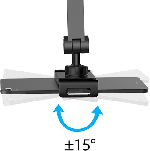 BEWISER Tablet Stand Holder Desk Mount,360°Rotating Flexibly, Angle Adjustable Long Arm, Folding Aluminium Alloy Compatible with4.7-13" Phone or Tablet in Kitchen/Office(White) in Kuwait