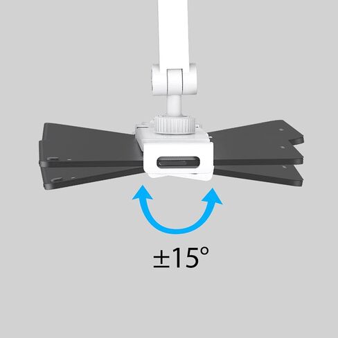 BEWISER Tablet Stand Holder Desk Mount,360°Rotating Flexibly, Angle Adjustable Long Arm, Folding Aluminium Alloy Compatible with4.7-13" Phone or Tablet in Kitchen/Office(White) in Kuwait