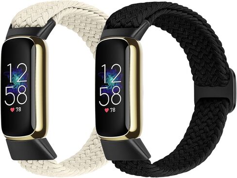 أشرطة FTYQUEE مضفرة وقابلة للتعديل متوافقة مع Fitbit Luxe للنساء والرجال، أساور معصم رياضية من قماش النايلون المرن من أجل Fitbit Luxe in Kuwait