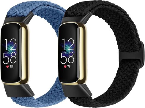 أشرطة FTYQUEE مضفرة وقابلة للتعديل متوافقة مع Fitbit Luxe للنساء والرجال، أساور معصم رياضية من قماش النايلون المرن من أجل Fitbit Luxe in Kuwait