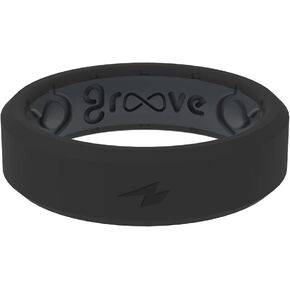 Groove Life Zeus Thin Silicone Ring Breathable Rubber Wedding Rings for Women, Lifetime Coverage, Unique Design, Comfort Fit Ring