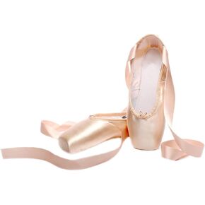BININBOX Girl's Canvas Ballet Dance Toe Shoes Professional Satin Pointe Shoes