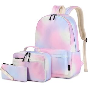 Imyth Backpack for Teen Girls School Gift Bookbag Lunch Box Pencil Bag 3 in 1 Set