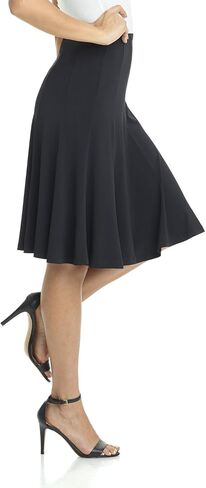 Rekucci Women's Ease into Comfort Flared Knee Length Knit Skirt in Kuwait
