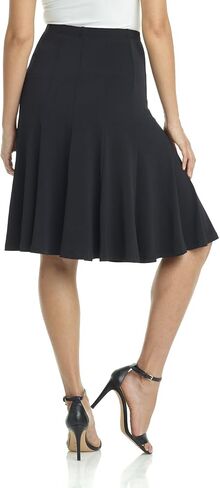 Rekucci Women's Ease into Comfort Flared Knee Length Knit Skirt in Kuwait