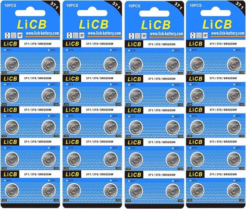 LiCB 10 Pack 371 SR920SW Watch Battery,Long-Lasting & Leak-Proof,High Capacity Silver Oxide 1.55V Button Cell Batteries for Watch in Saudi Arabia