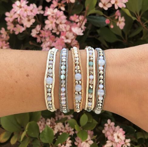 سوار ملفوف مطرز بالخرز من Lotus and Luna Boho، مصنوع من القطن بنسبة 100% للنساء in Kuwait