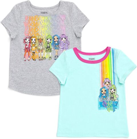 Rainbow High Avery Styles Karma Stella Girls 2 Pack T-Shirts Little Kid to Big Kid in Saudi Arabia