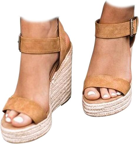 UTIKLIOU Wedge Sandals for Women Platform Sandals Open Toe Wedge Heels Casual Summer Sandals in Kuwait
