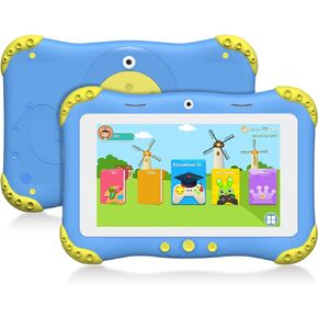moonka 10.1 Inch Kids Tablet Android 11 Tablet for Kids 2GB+32GB Toddler Tablet APP Preinstalled & Parent Control IWWA Kids Education Tablet with WiFi, Dual Camera, Bluetooth, Kid-Proof Case in Kuwait