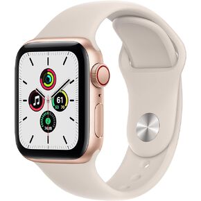 Apple Watch SE 40mm GPS + Cellular Gold Aluminum Case - Starlight Sport Band (Renewed) in Kuwait
