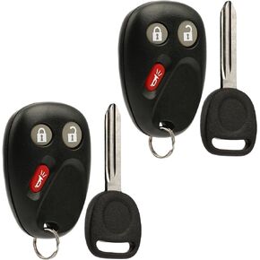 Car Key Fob Keyless Entry Remote with Ignition Key fits Chevy Trailblazer/Buick Rainier/GMC Envoy/Isuzu Ascender/Oldsmobile Bravada/Saab 9-7x (15008008), Set of 2 in Kuwait